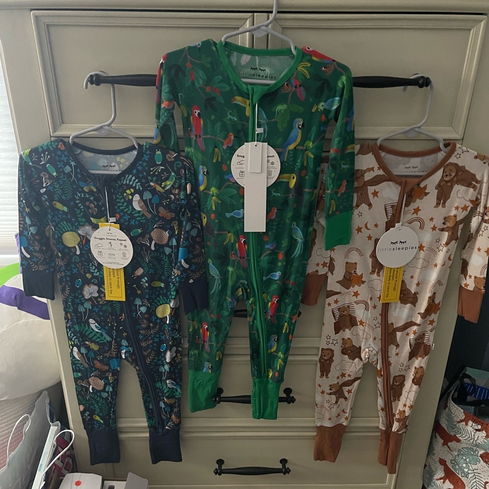 Little Sleepies NWT 12-18 bundle